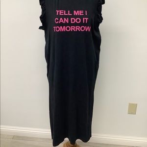 Zara Midi Cotton Black Dress